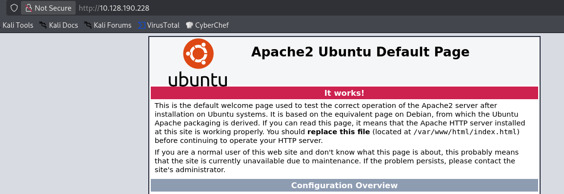 Default Apache page